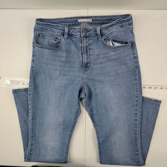 Levi's 725 high rise bootcut jeans blue denim 33 light wash‎ womens 4640 - Picture 1 of 13